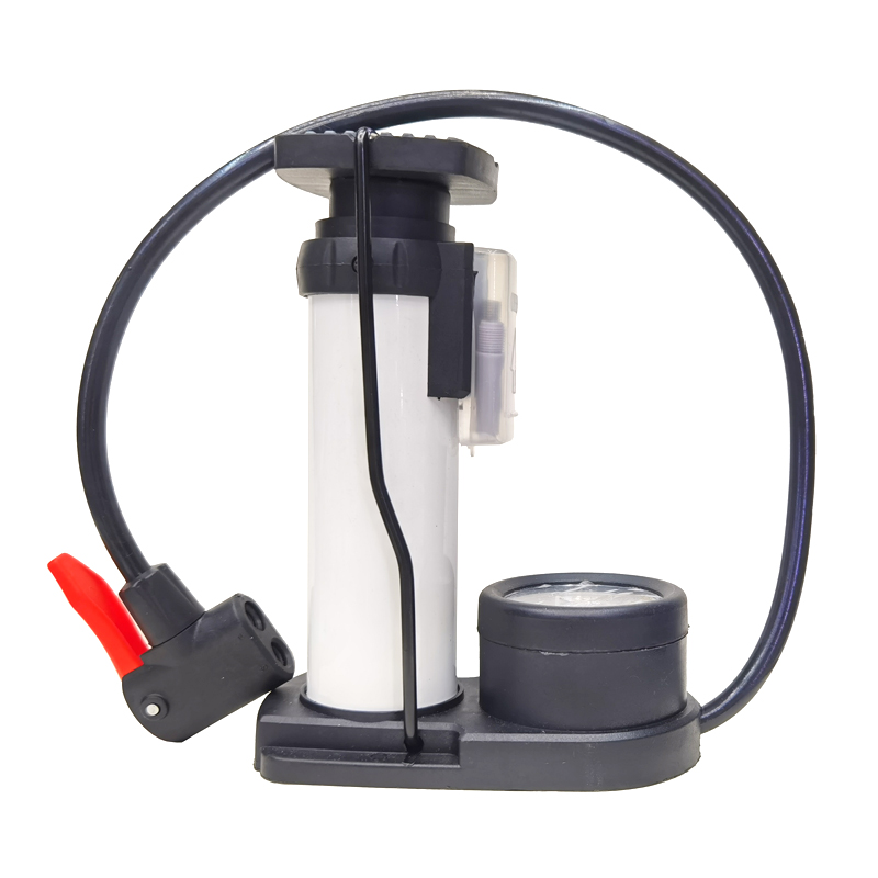 4518B foot-operated air pump, bicycle air pump with pressure gauge, basketball, football, bicycle air pump, foot-operated air pump Application Scenario
