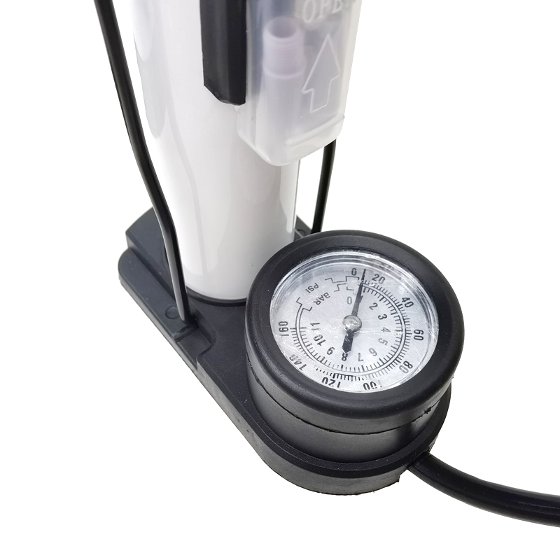 4518B foot-operated air pump, bicycle air pump with pressure gauge, basketball, football, bicycle air pump, foot-operated air pump Item Picture