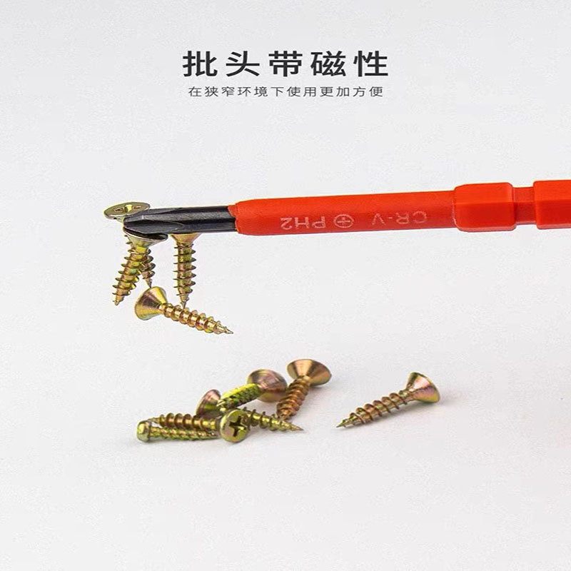 两用螺丝刀一字十字双头超硬三角异型磁性批头杆起子手柄组合套装详情4