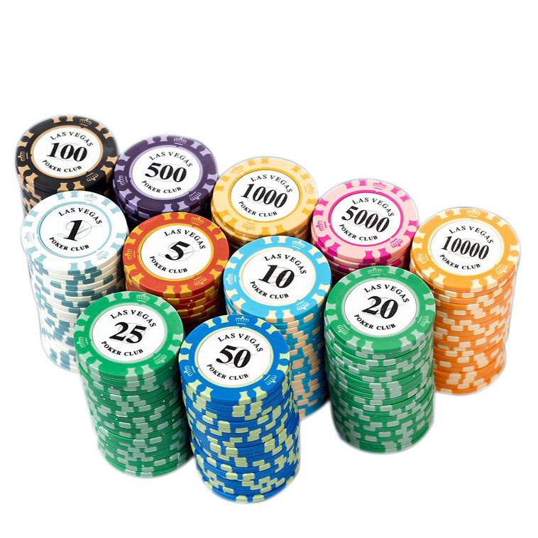 Texas chip coin fried golden mahjong game plastic chip coin supply chip face value chip coin