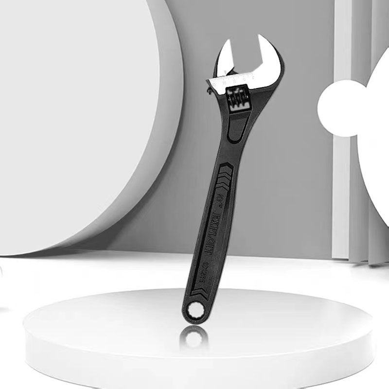 Open adjustable wrench multi-functional tool, large opening short handle adjustable pipe wrench, universal 8, 10, 12-inch board pic 1