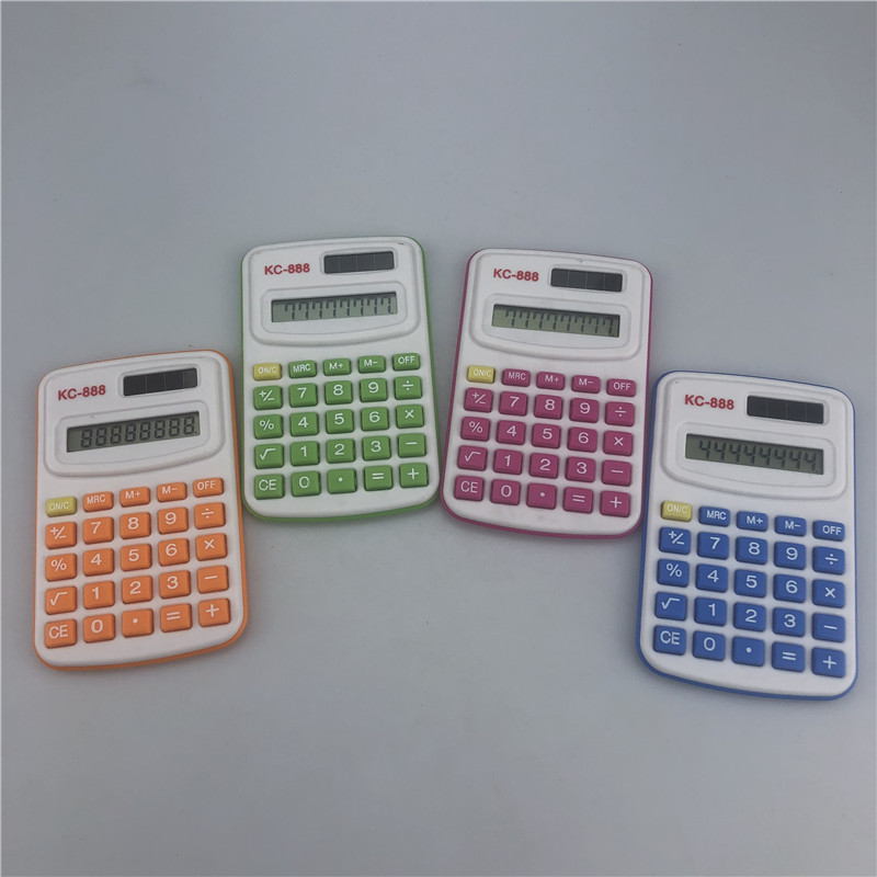 计算器彩色KC-888迷你便携小计算器8位数计算外贸热销口袋小号计算机图