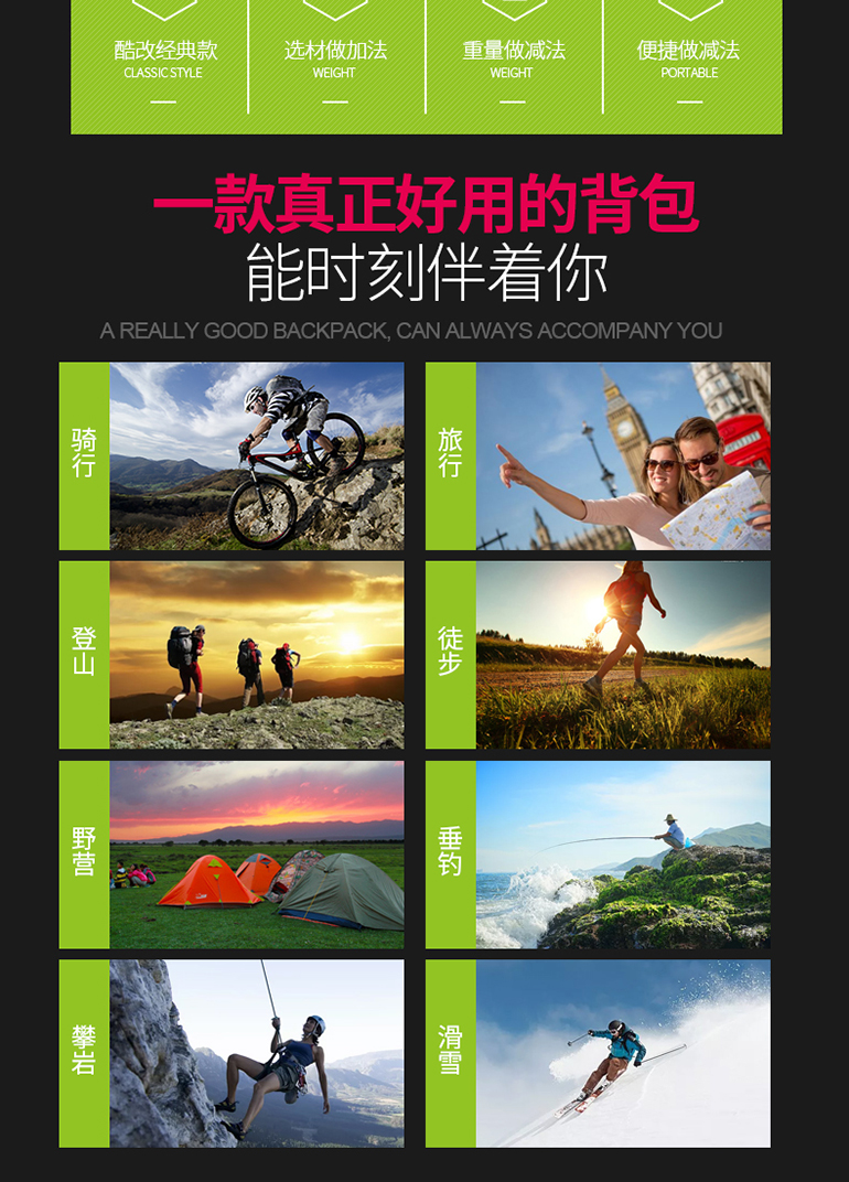 B-300自行车背包骑行水袋背包户外运动背包单车背包休闲登山双肩包（不含水袋）详情3