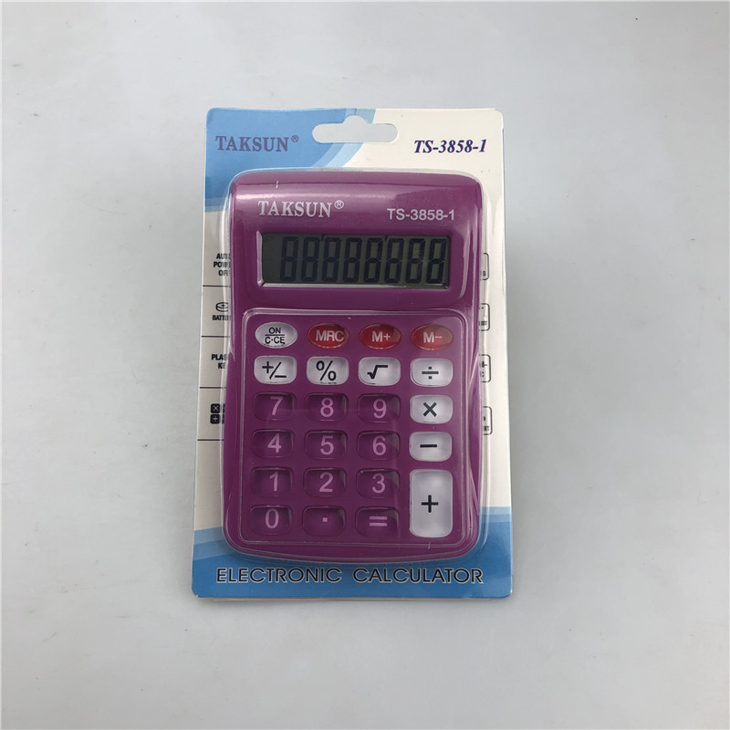计算器TS-3858彩色小号口袋便携翻盖8位数带时间计算外贸畅销计算机详情7