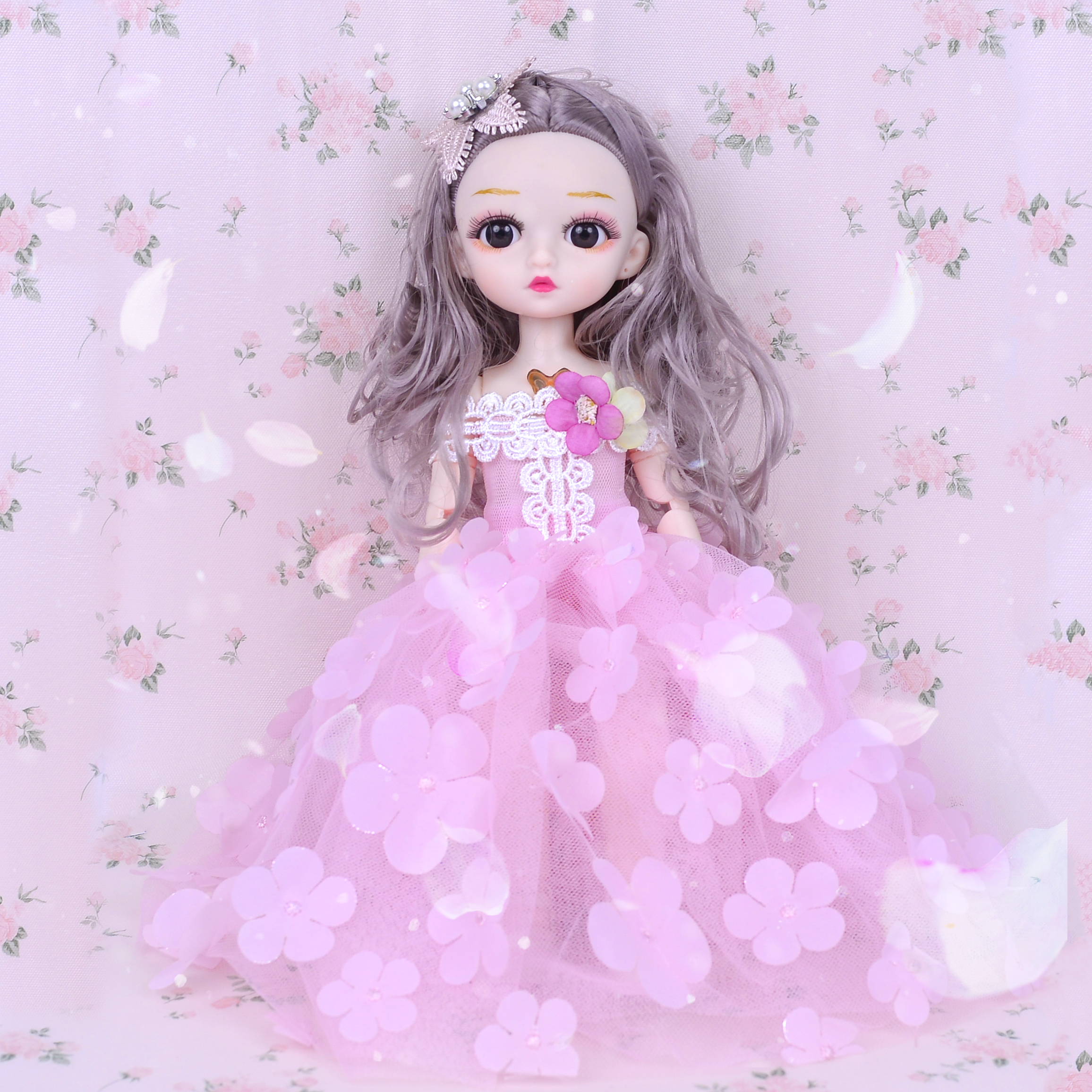 Enamelled 30cm Barbie doll Princess doll joint singing doll key chain doll
