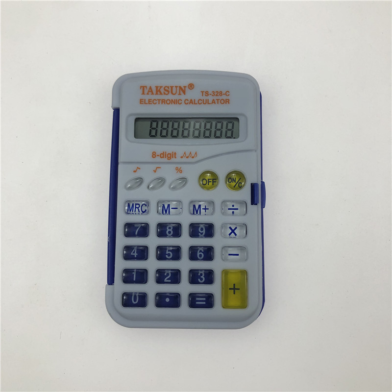 计算器TS-328A彩色小号口袋便携翻盖8位数带时间计算外贸畅销计算机详情3