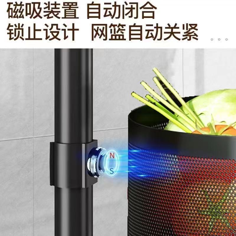 可拆卸厨房方形旋转落地置物架多功能水果蔬菜置物架零食收纳架详情14