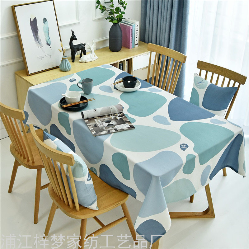 New European polyester printed tablecloth waterproof placemat manufacturers direct sales thumbnail