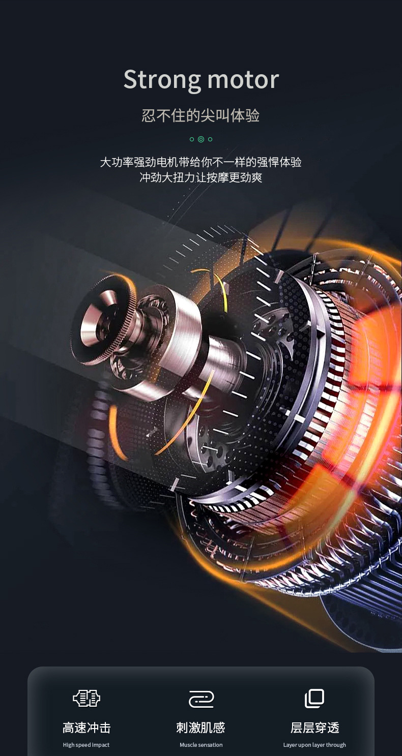 USB按摩枪筋膜仪肌肉放松震动枪棒按摩健身器材颈膜抢 筋膜枪详情4