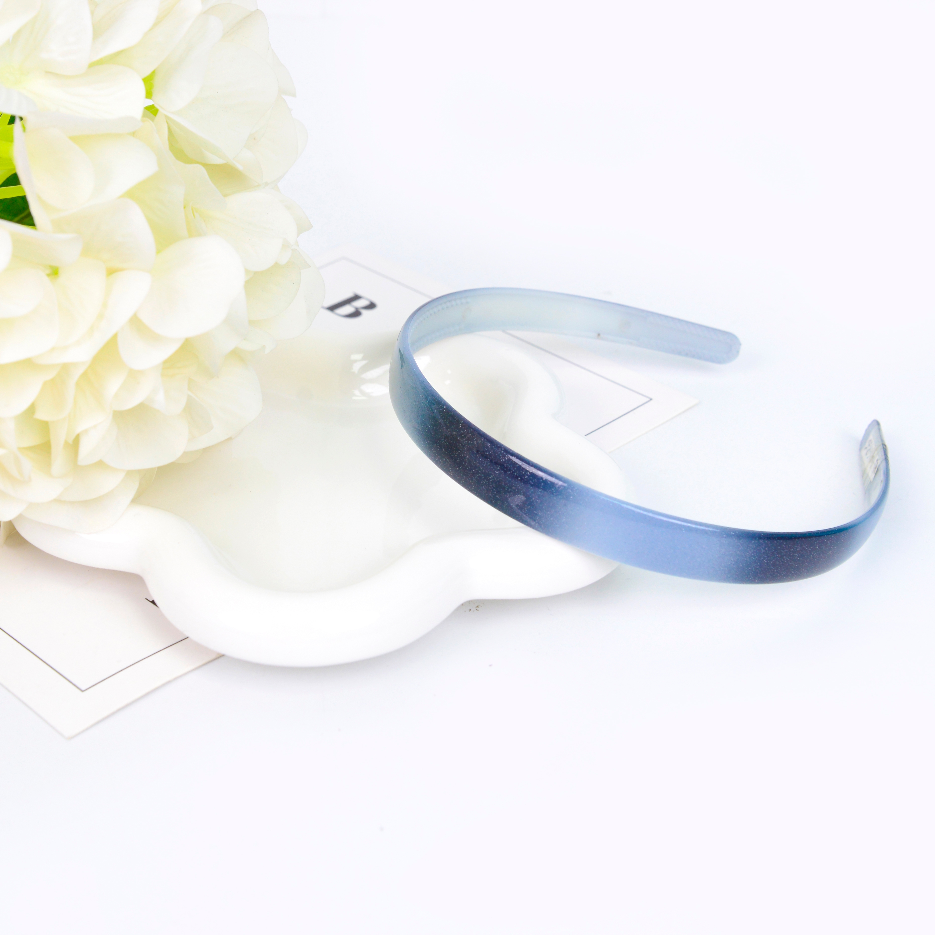 Manufacturers direct street photo simple 100 female hair band slip - proof plastic flat hairpin hair accessories thumbnail