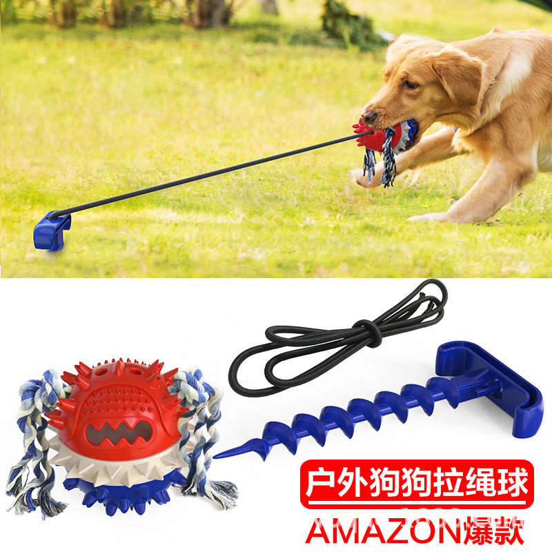 New Amazon pet supplies: Dog teething, outdoor tug-of-war, dog walking, outdoor rope ball, vocal dog toys
