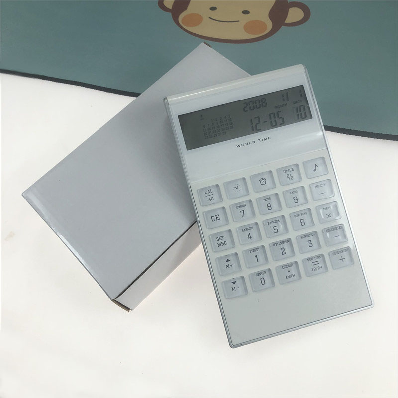 计算器万年历简约时尚高档商务定制LOG促销广告赠送礼品计算机会计办公多功能计算详情7