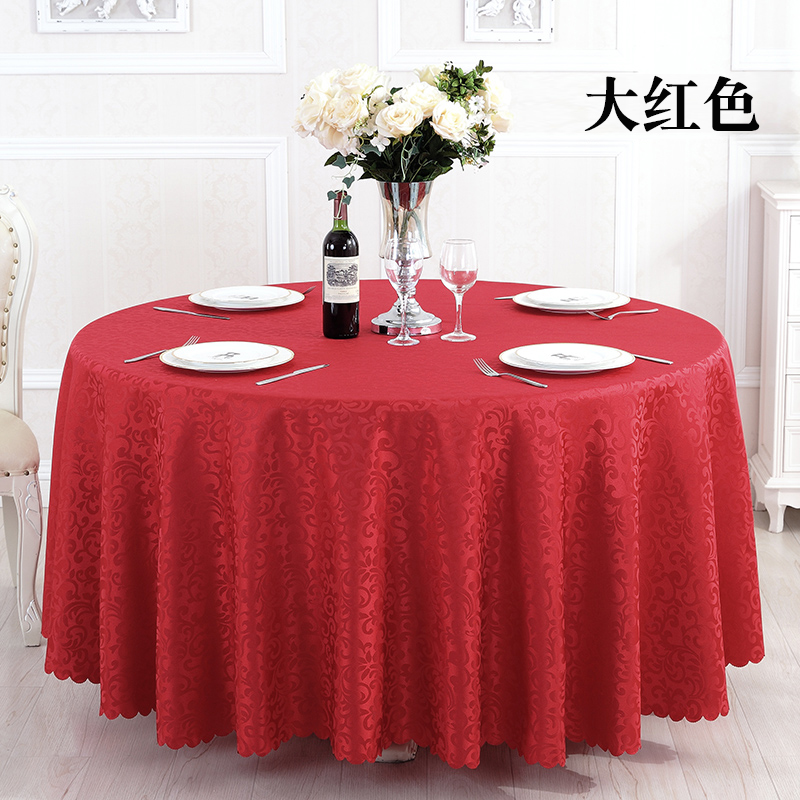 吕字家具-酒店桌布布艺圆形餐桌布长方形饭店餐厅定制欧式大圆桌桌垫台布详情3
