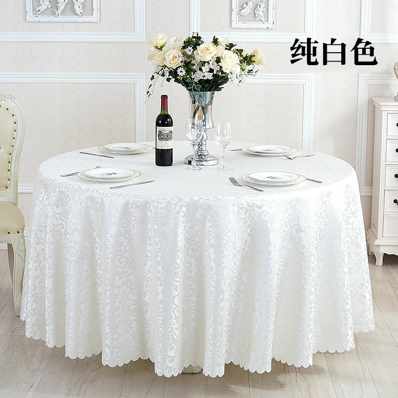 吕字家具-酒店桌布布艺圆形餐桌布长方形饭店餐厅定制欧式大圆桌桌垫台布详情5