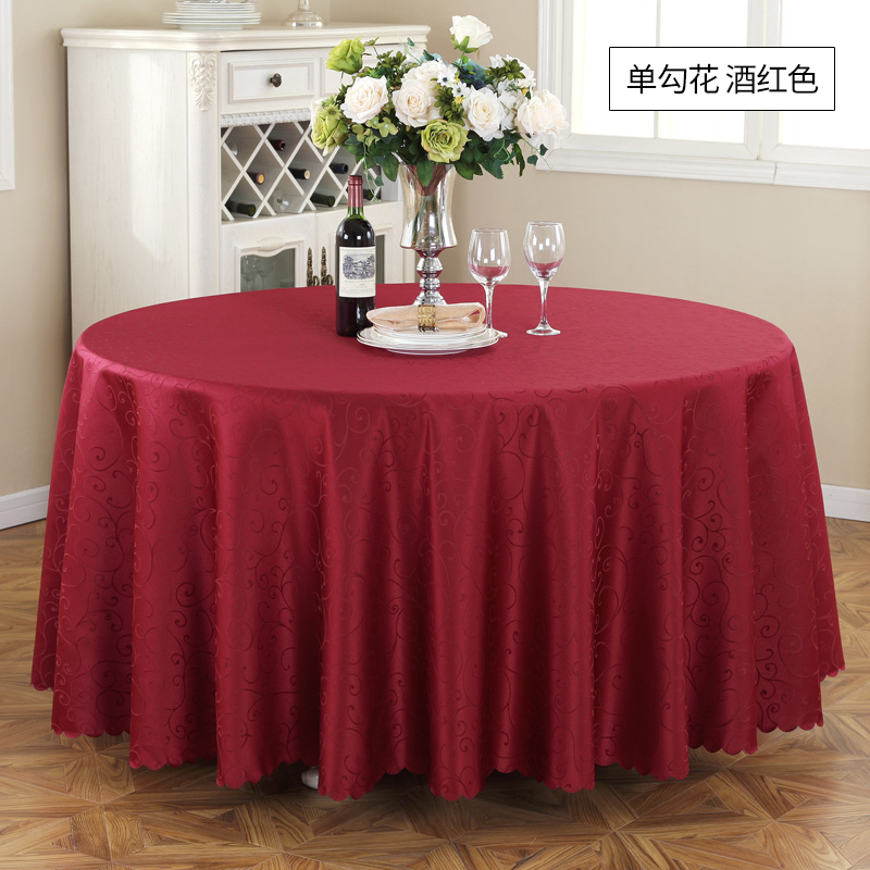 吕字家具-酒店桌布布艺定制圆形餐桌布长方形饭店餐厅欧式大圆桌桌垫台布详情5