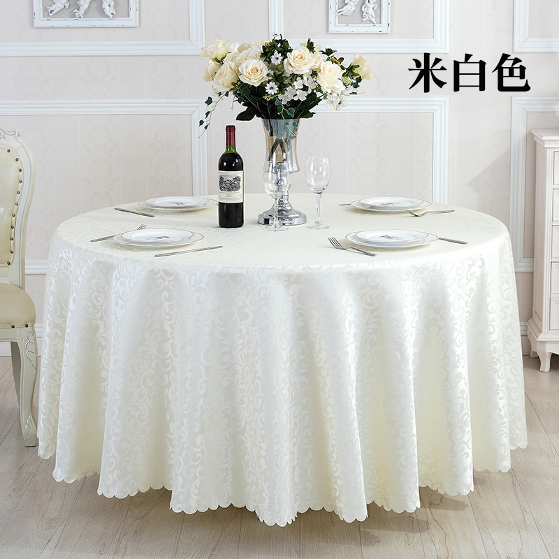 吕字家具-酒店桌布布艺圆形餐桌布长方形饭店餐厅定制欧式大圆桌桌垫台布详情4
