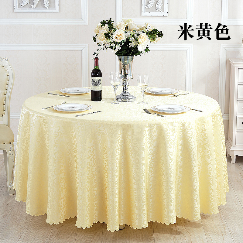 吕字家具-酒店桌布布艺圆形餐桌布长方形饭店餐厅定制欧式大圆桌桌垫台布详情11