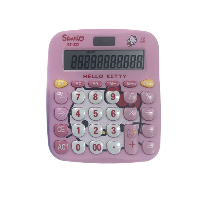 计算器KT-333卡通粉色大号美女办公计算机商店商场店铺计算货款计算器详情8