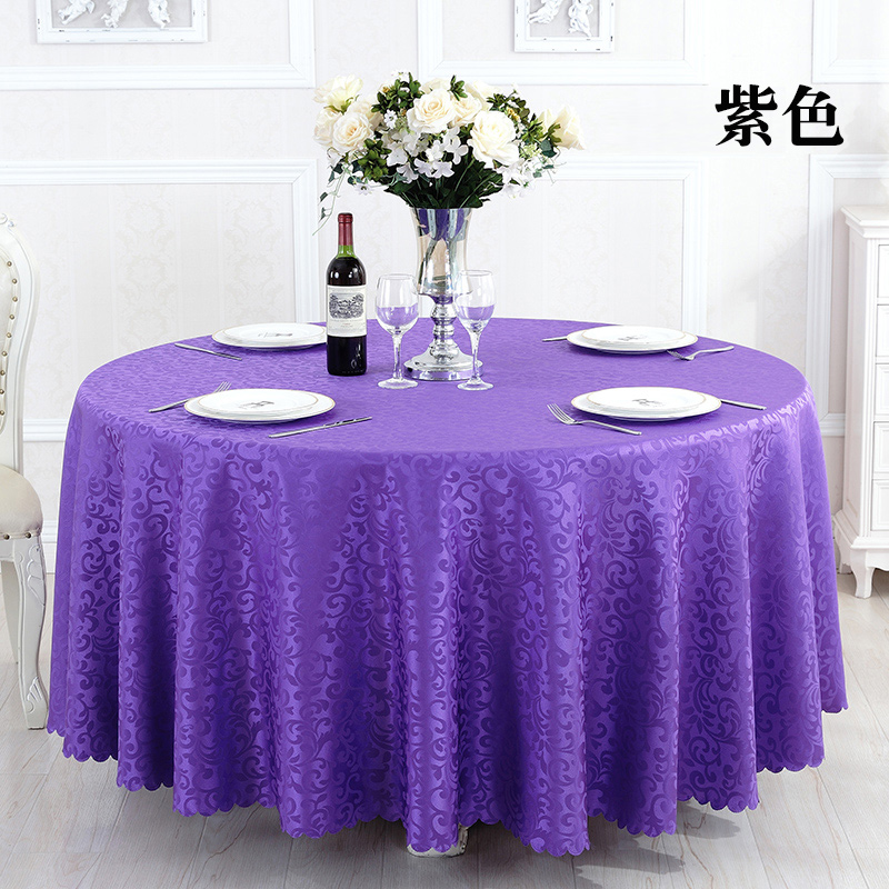 吕字家具-酒店桌布布艺圆形餐桌布长方形饭店餐厅定制欧式大圆桌桌垫台布详情10