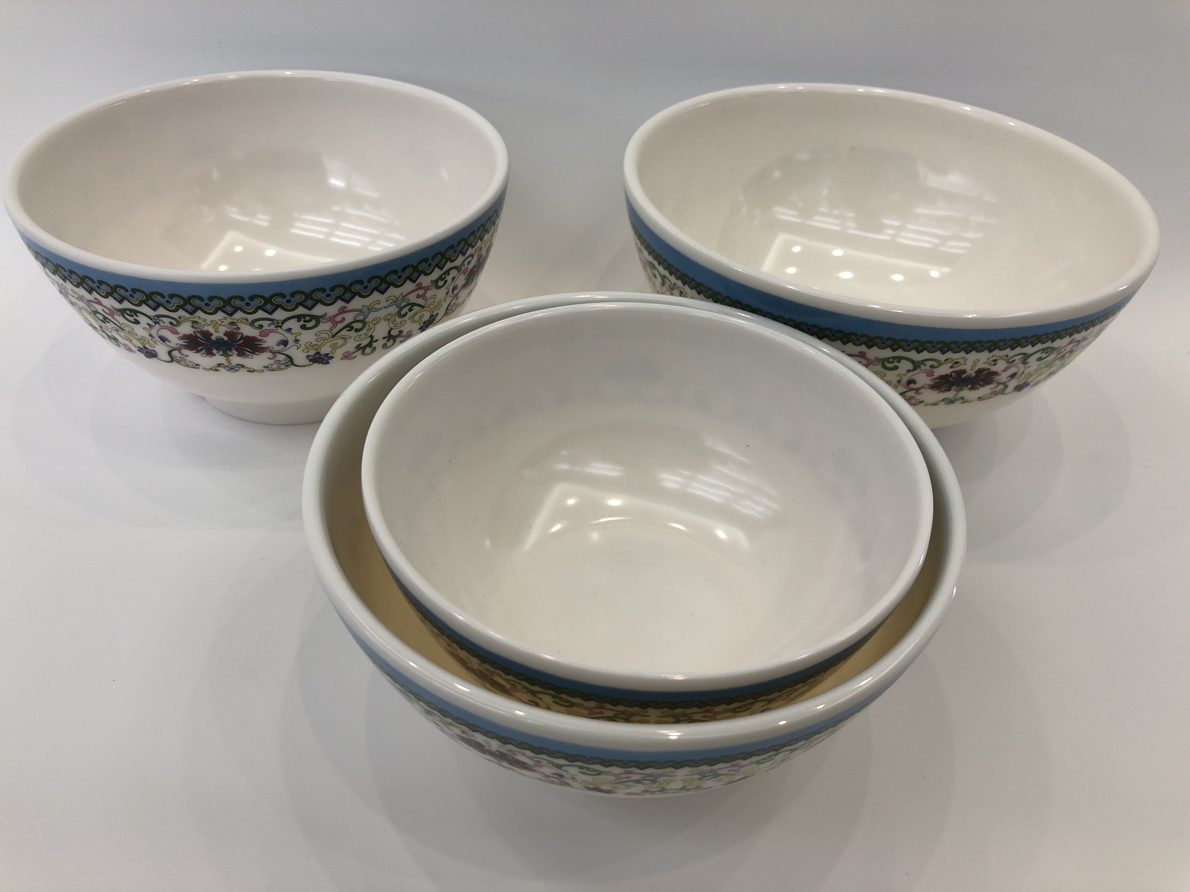 Rice Bowl Malatang Bowl Ramen Bowl Melamine Bowl Melamine Tableware Hot Pot Bowl Auspicious Flower Noodle Bowl Soup Bowl Specification drawing
