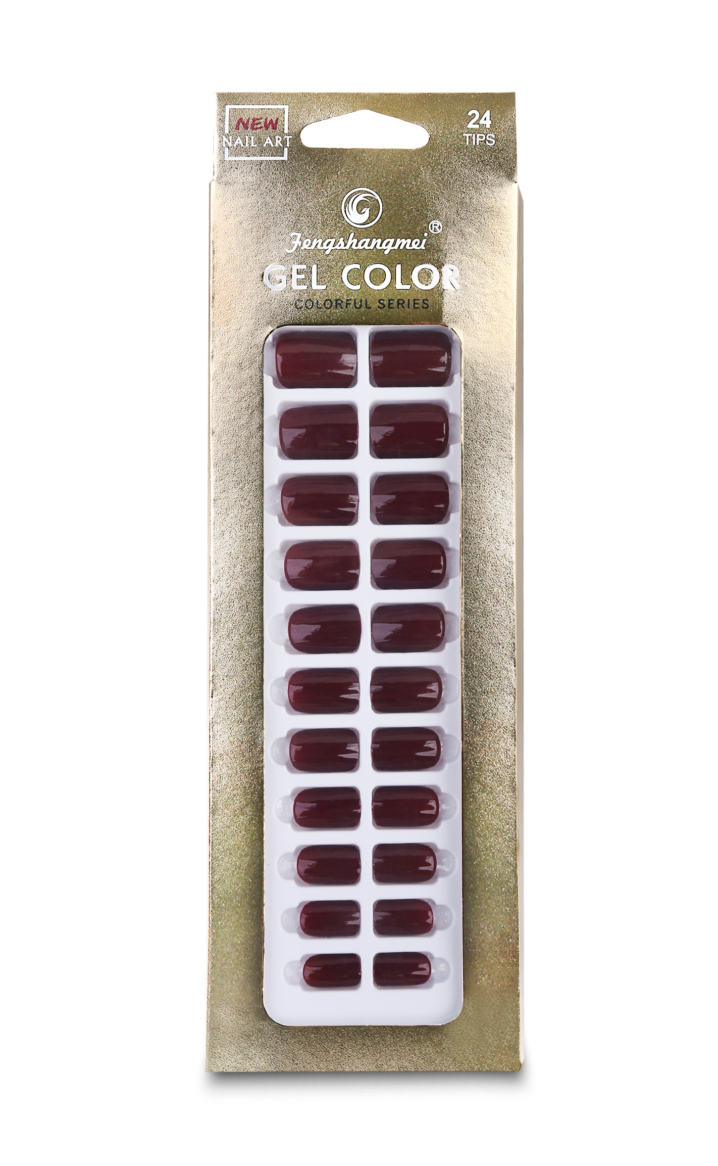 Solid color bright oil fake nail wear nail nude pink multi-color nail wear 24 pieces soft and comfortable fit can be removed and worn repeatedly thumbnail
