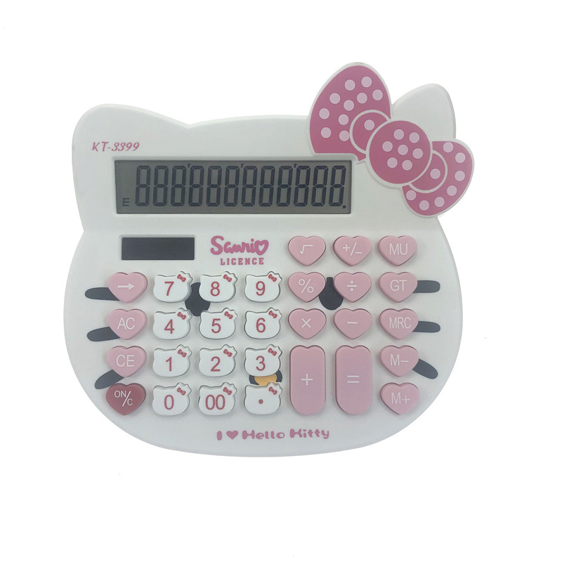 计算器KT-3399卡通粉色大号美女办公计算机商店商场店铺计算货款计算器详情4