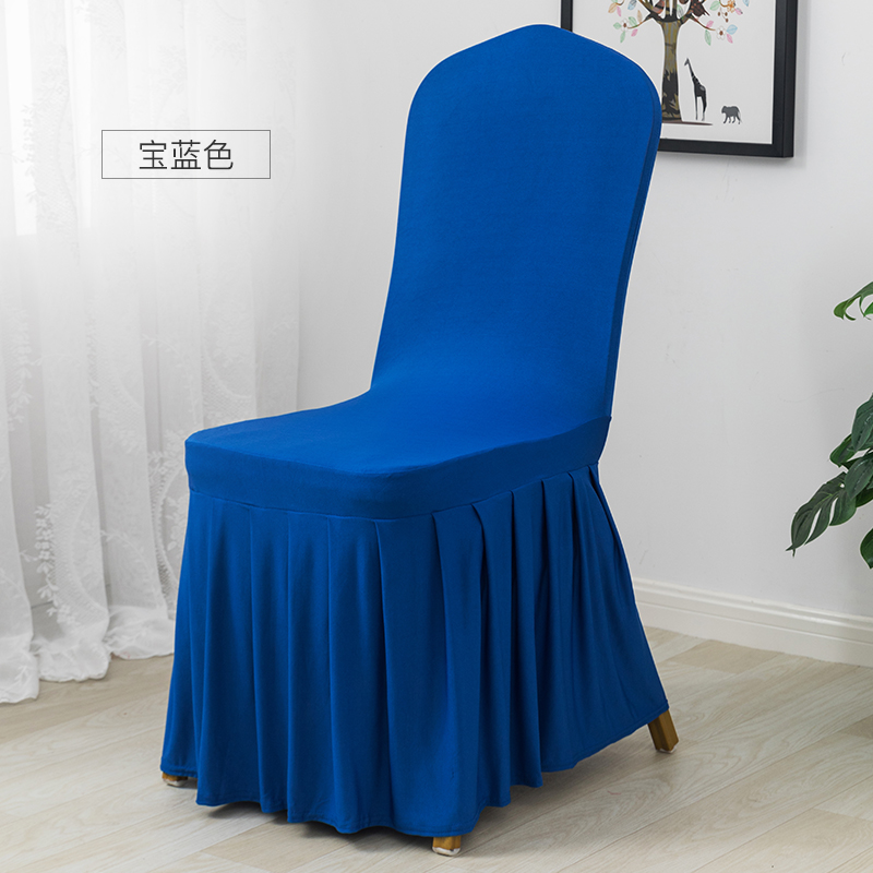 吕字家具-白色长百褶裙弹力椅套酒店饭店椅子套罩餐厅宴会婚庆餐椅垫凳子套详情11