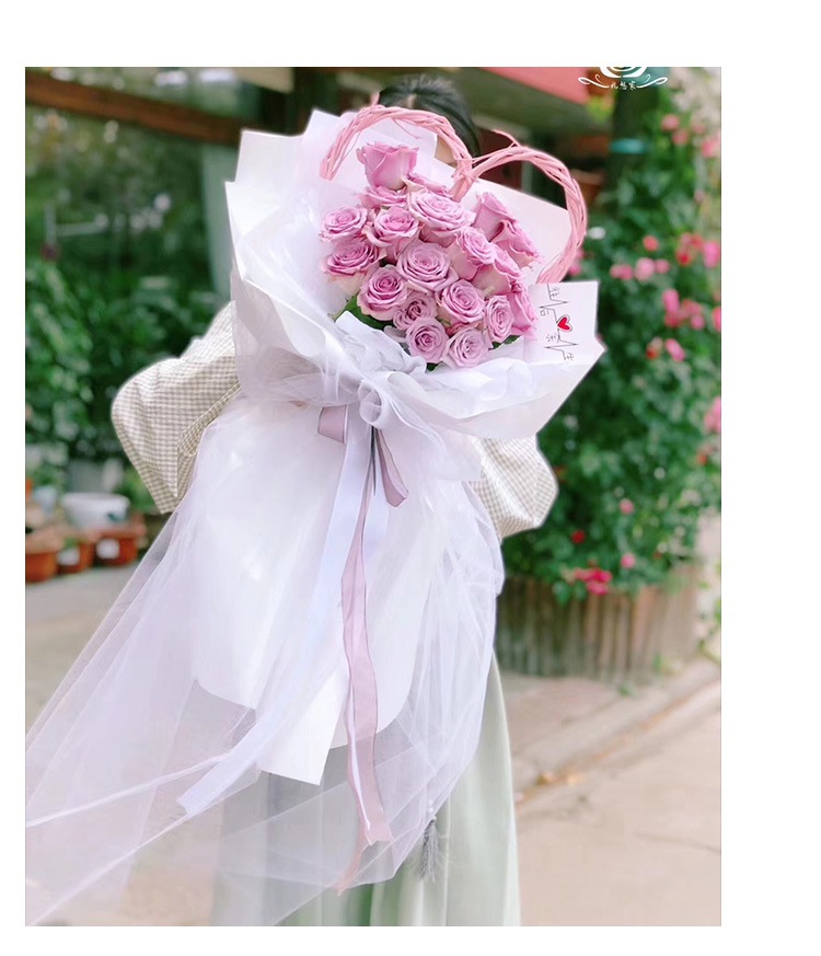 Envoltura de flores liner hilo de hadas envoltura de flores grandes envoltura de flores manto envoltura de flores rosa malla bolsa de florista especial pic 9