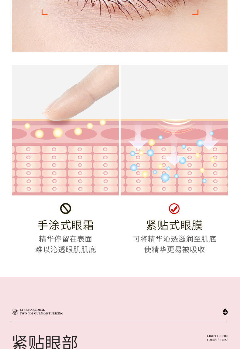 洛凡美皙珊瑚藻双色多效盈润眼膜保湿滋润提靓眼部护理护肤品眼贴详情6