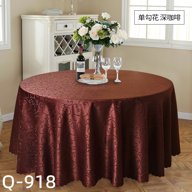吕字家具-酒店桌布布艺定制圆形餐桌布长方形饭店餐厅欧式大圆桌桌垫台布详情10