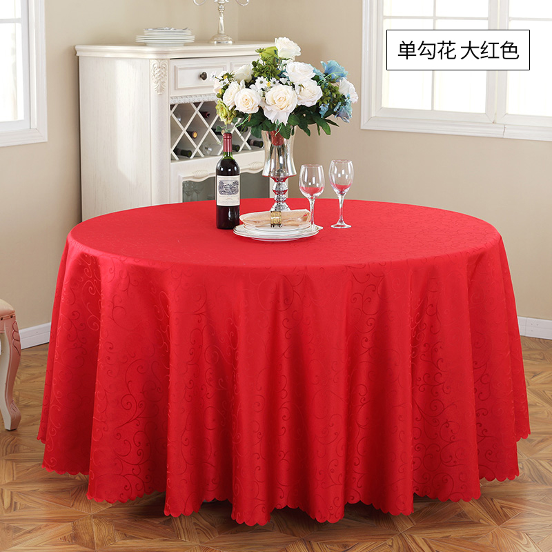 吕字家具-酒店桌布布艺定制圆形餐桌布长方形饭店餐厅欧式大圆桌桌垫台布详情8
