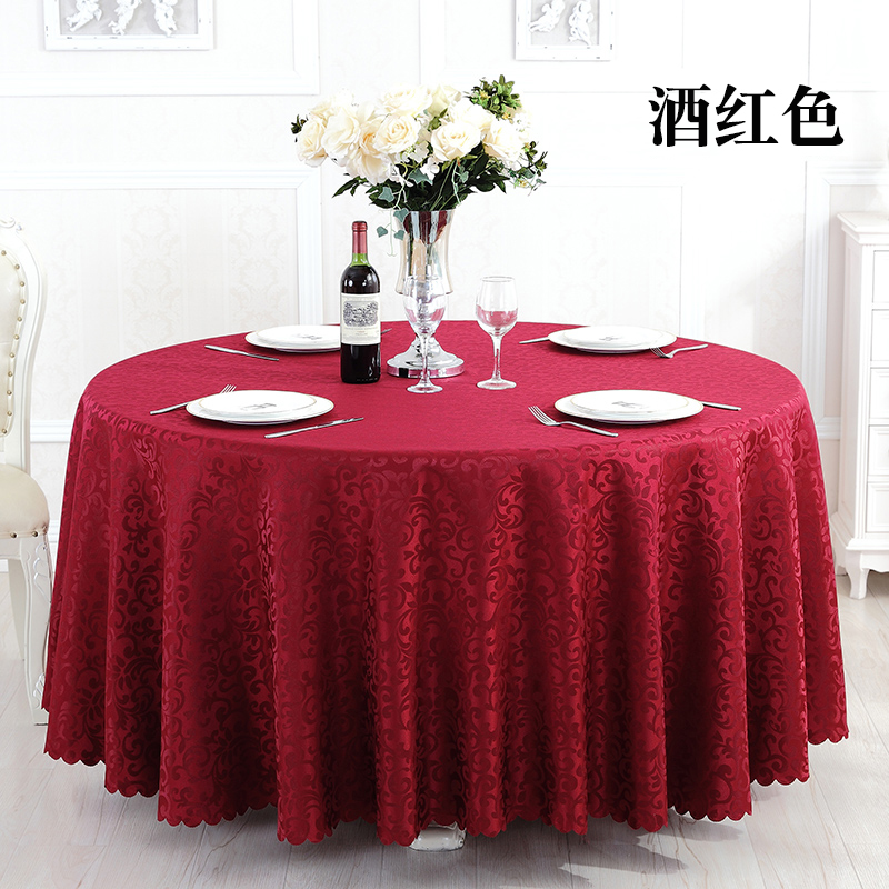 吕字家具-酒店桌布布艺圆形餐桌布长方形饭店餐厅定制欧式大圆桌桌垫台布详情6