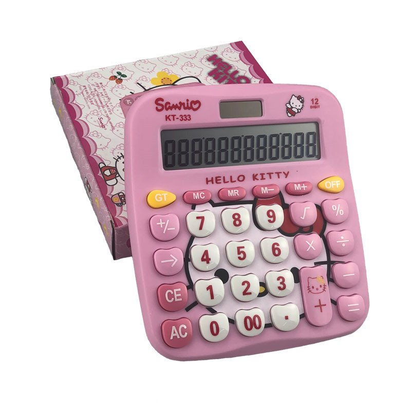 计算器KT-333卡通粉色大号美女办公计算机商店商场店铺计算货款计算器详情4