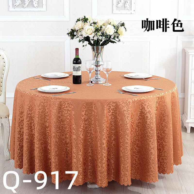 吕字家具-酒店桌布布艺圆形餐桌布长方形饭店餐厅定制欧式大圆桌桌垫台布详情1