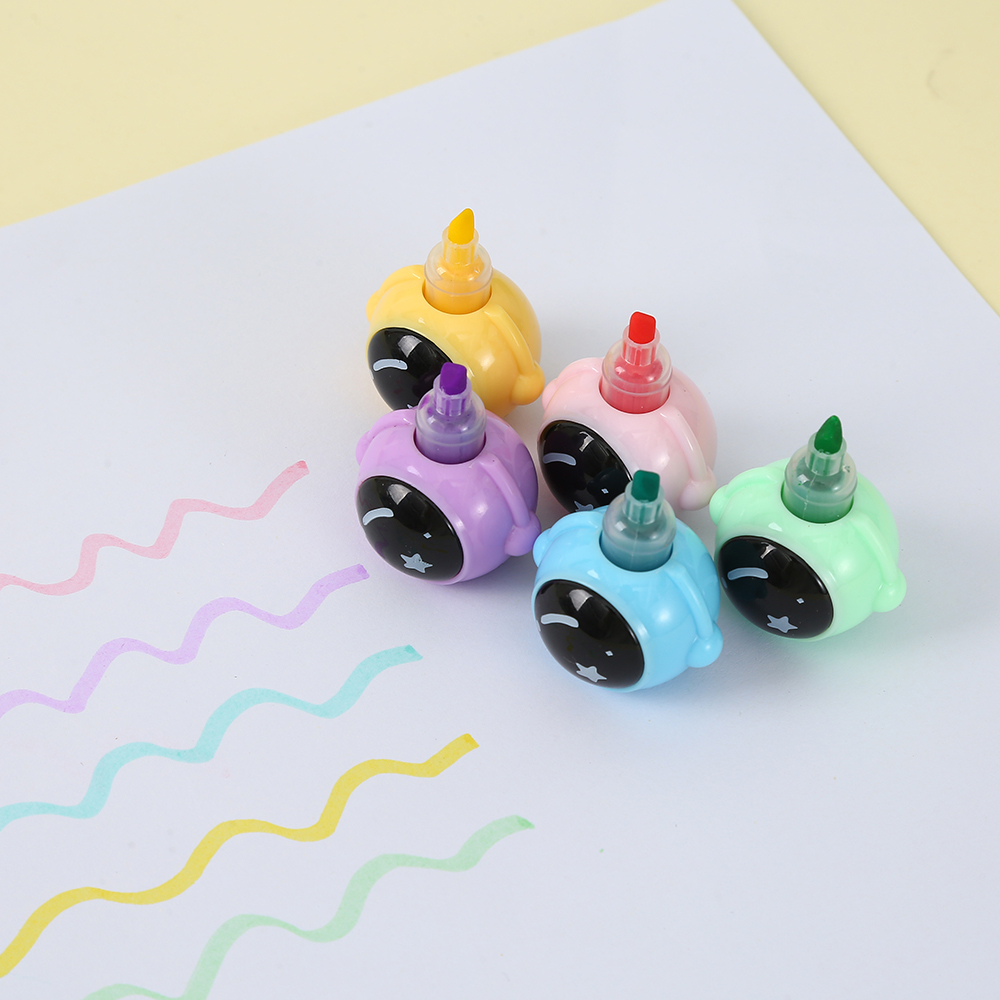 Five-color astronaut shaped spliced highlighter key marking pen pic 2