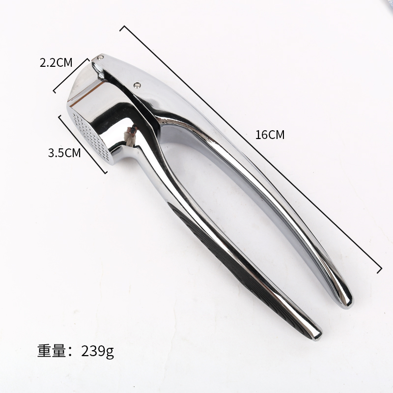  亚马逊新款不锈钢色厨房蒜泥器大号手动 压蒜器套装厨房小工具详情4