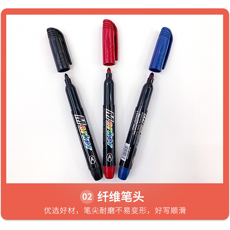 FENLOT marker oily black shipping mark pen marker pen red and blue marking pen express logistics pen Item Picture