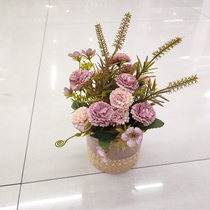 HUAHUA Simulation flower ceramic pot autumn hydrangea bonsai decoration