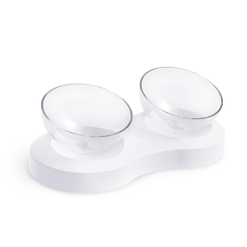 Xiaoyi's new cat bowl is an adjustable 20° slanted transparent pet product, a cat food bowl, a water dispenser, and a double bowl for water, food and cats Application Scenario