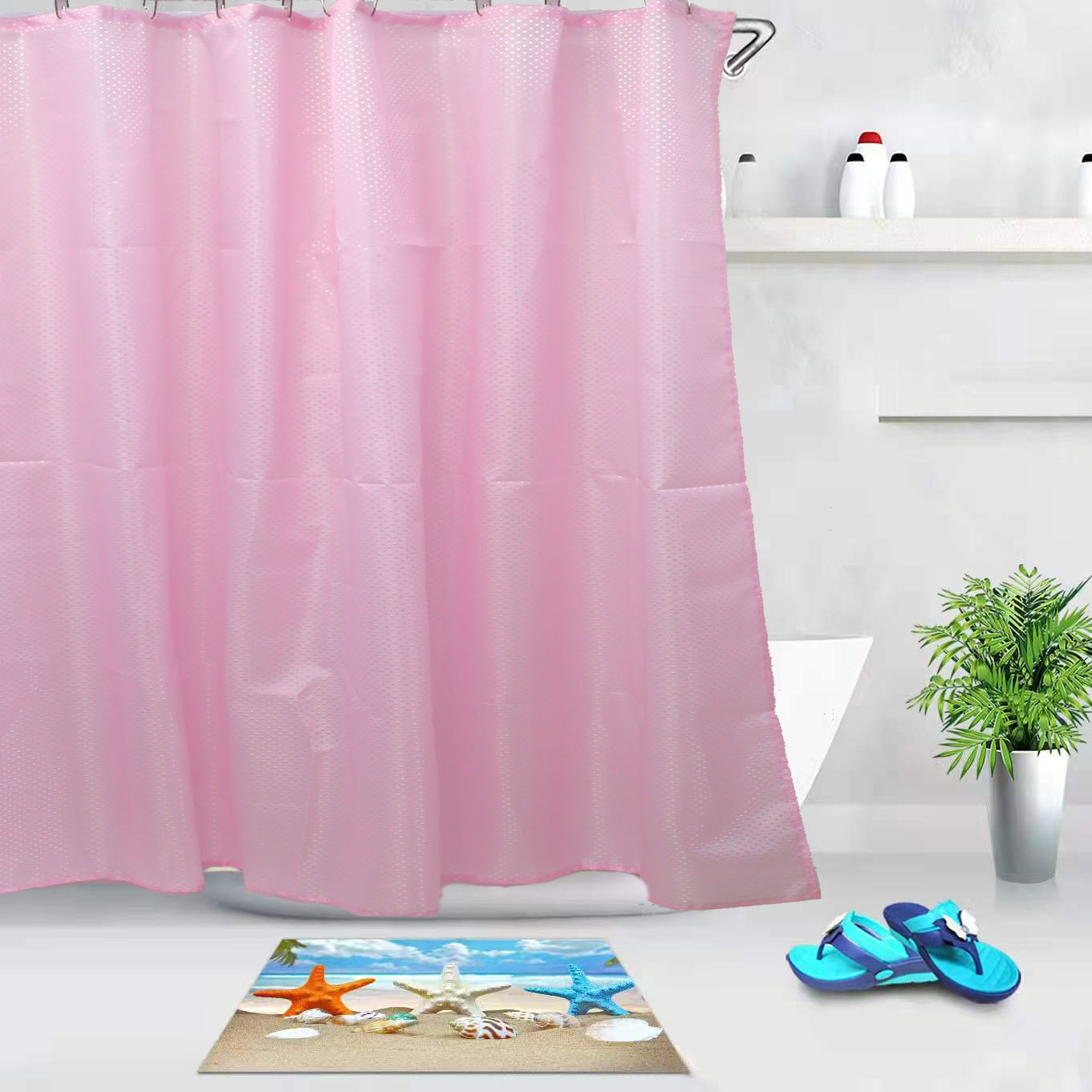 Toilet shower curtain waterproof cloth set bathroom curtain mildew proof curtain hanging curtain shower shower partition curtain thumbnail