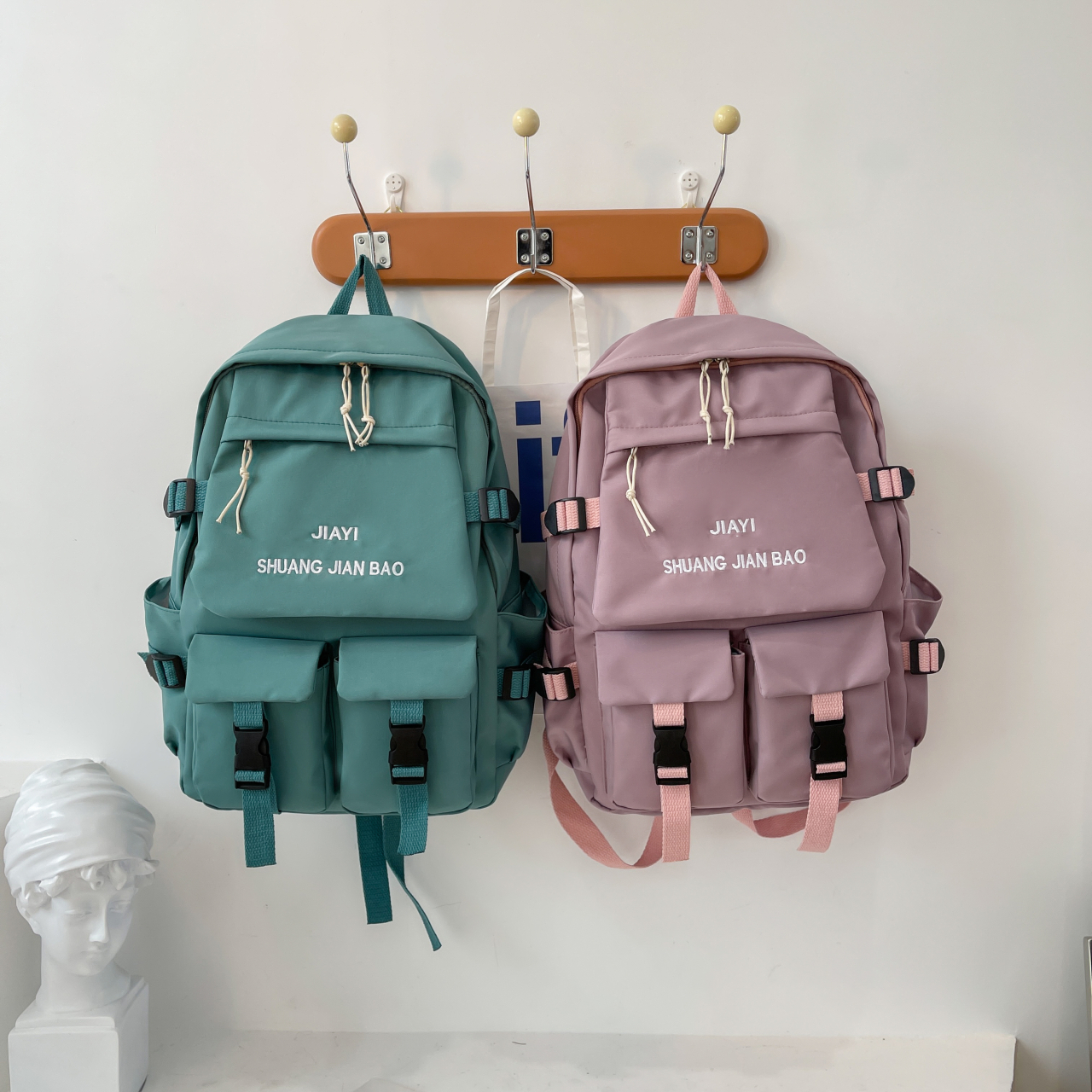 Backpack SchoolBags simple Backpack  Nylon cloth bags Large quantity discount Wholesale customization welcome consulting, ordering! full figure