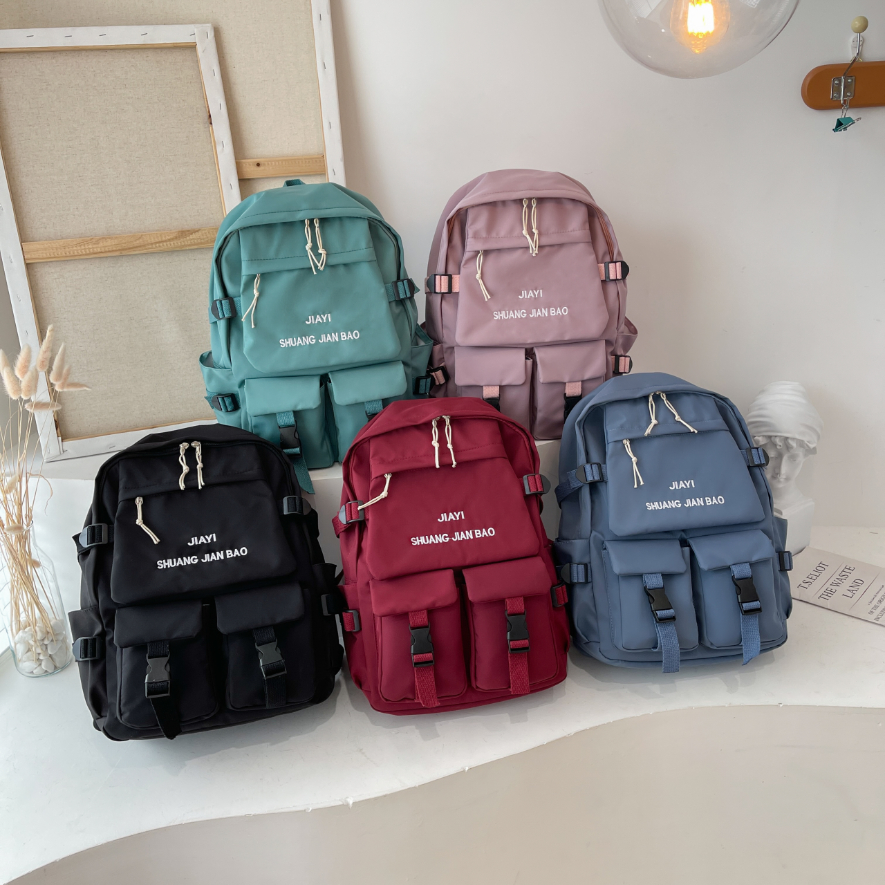 Backpack SchoolBags simple Backpack  Nylon cloth bags Large quantity discount Wholesale customization welcome consulting, ordering! details Picture