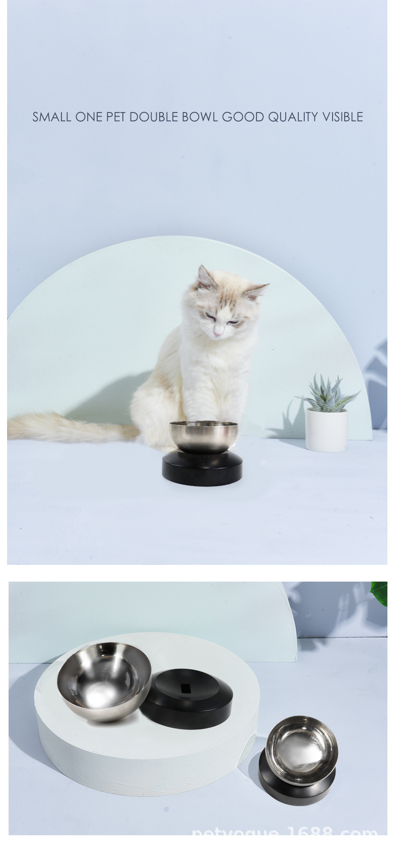 Xiaoyi Future Cat Bowl, adjustable bowl, single bowl for drinking, pet supplies, slanted stainless steel cat and dog food bowl pic 8