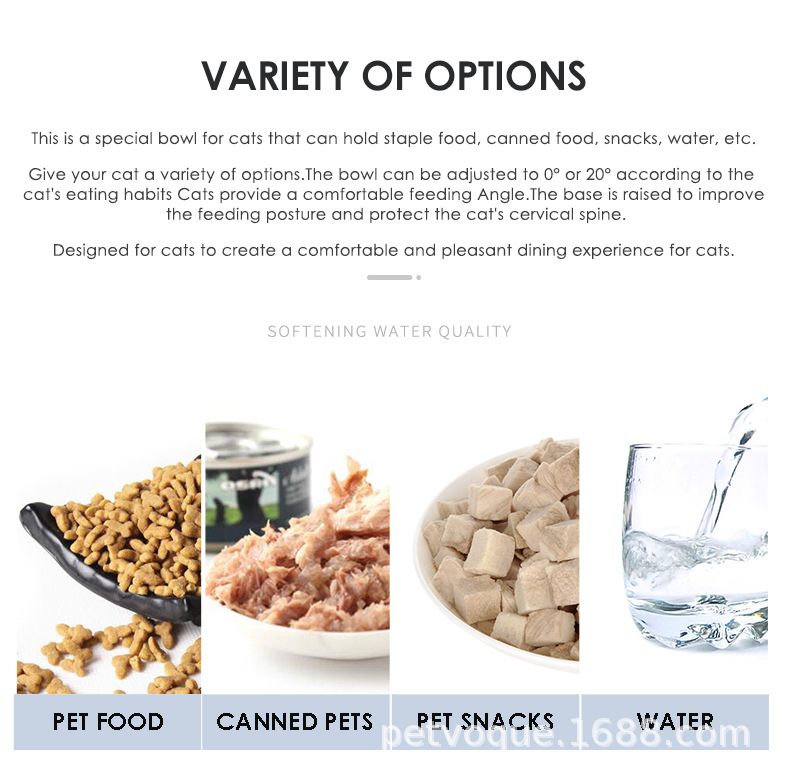 Xiaoyi Future Cat Bowl, adjustable bowl, single bowl for drinking, pet supplies, slanted stainless steel cat and dog food bowl pic 2