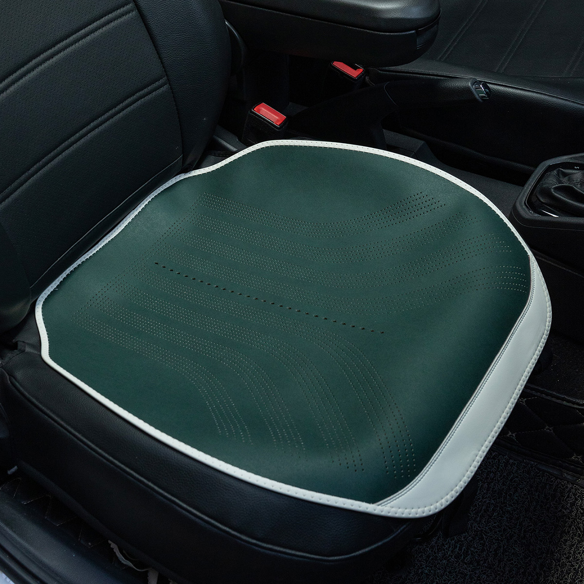 2022 new Napa leather saddle cushion small waist cushion half surrounded car seat cushion four seasons wholesale four seasons general Napa leather car cushion its Wei car decoration QW28 thumbnail