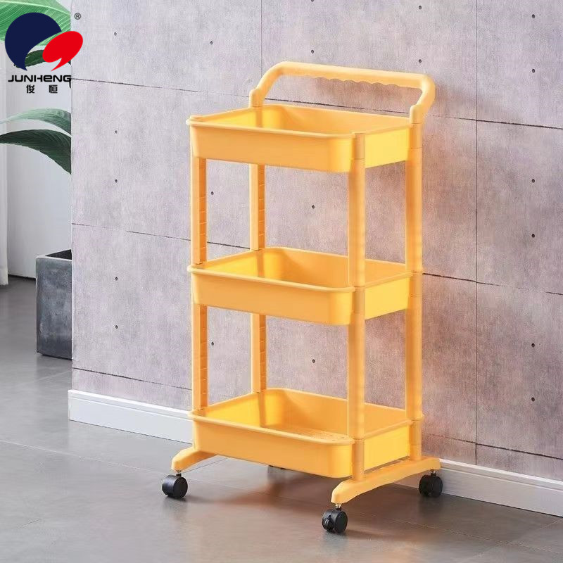 Bathroom storage rack, floor-standing multi-layer trolley, washbasin, toilet storage, kitchen vegetable basket, bathroom storage rack Specification image