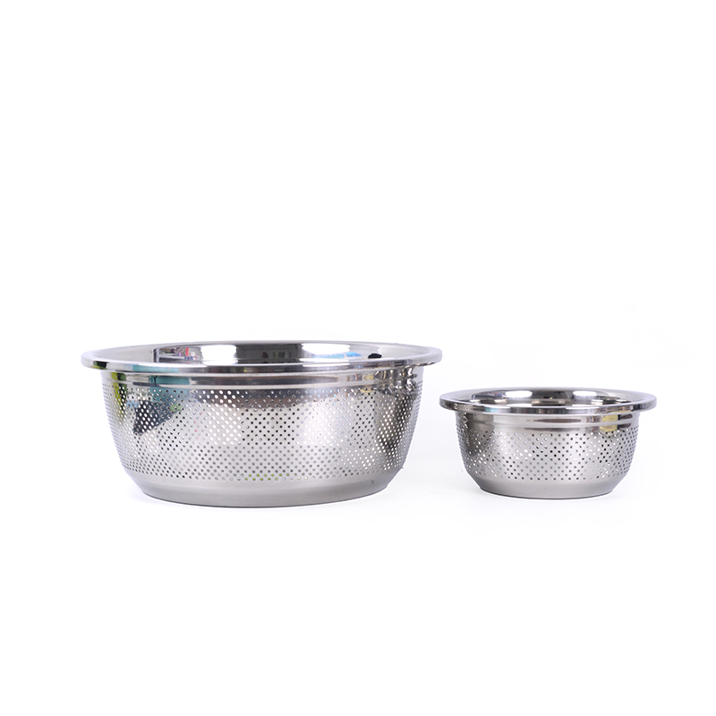 ZHENLONG Stainless Steel Versatile Colander Rice Fruit Washing Bowl Strainer Colander Set for Kitchen details Picture