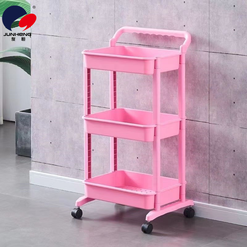 Bathroom storage rack, floor-standing multi-layer trolley, washbasin, toilet storage, kitchen vegetable basket, bathroom storage rack Application Scenario