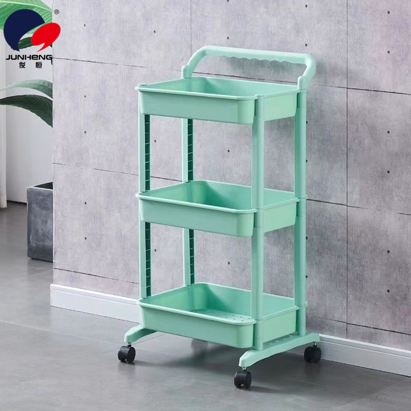 Bathroom storage rack, floor-standing multi-layer trolley, washbasin, toilet storage, kitchen vegetable basket, bathroom storage rack Item Picture