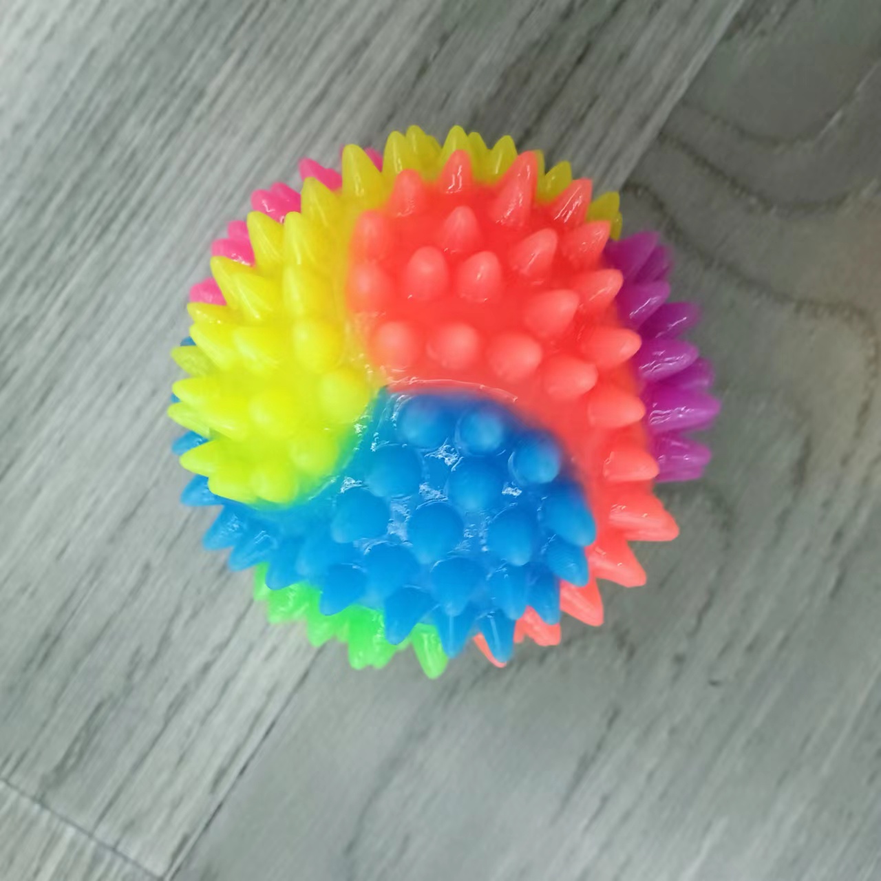 Pet Toy Tooth Cleaning Elastic Ball Bite Resistant Sound Interactive Dog Cross-Border Burr Sea Urchin Toy Ball Wholesale Activities Goods, Pick-Up Only details Picture